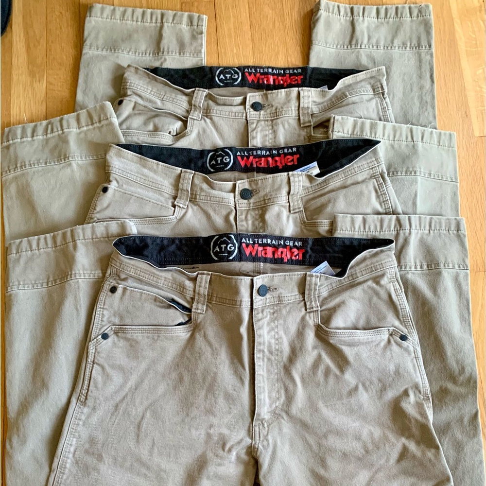 Wrangler Men's Reinforced Utility Pant, 34x34, set of 3